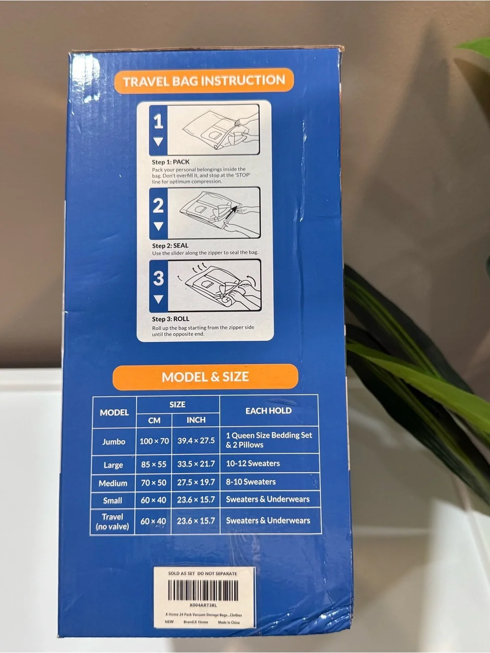 Vacuum Storage Bags 24-Pack Combo - Blue/White